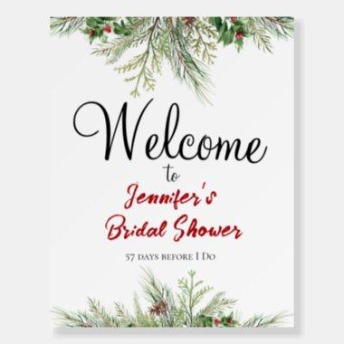 Winter Wonderland Pine Tree Wreath Bridal Shower Foam Board