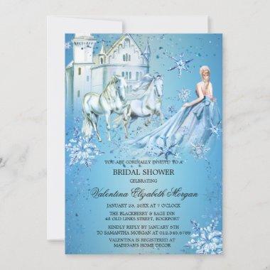 Winter Wonderland Princess Bridal Shower Invitations