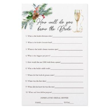 Winter Xmas Who Knows The Bride  Game
