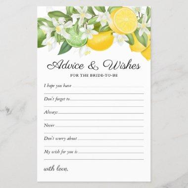 Wishes & Advice Citrus Greenery Bridal Shower