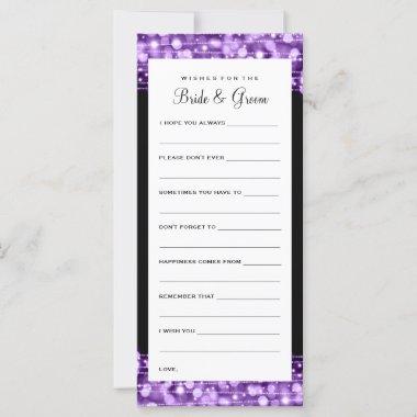 Wishes For Bride And Groom Party Sparkles Purple