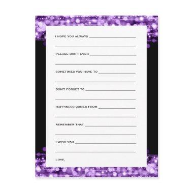Wishes For Bride And Groom Party Sparkles Purple Post