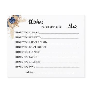 Wishes for Soon to be Mrs Blue Flowers Shower  Flyer