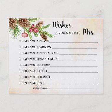 Wishes for Soon to be Mrs Christmas Shower Invitations Flyer