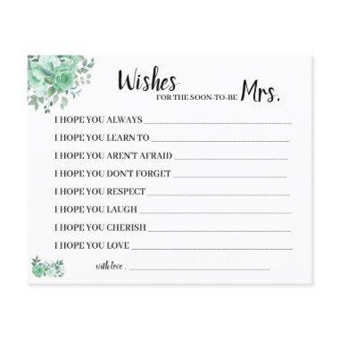 Wishes for Soon to be Mrs Green Roses Shower  Flyer