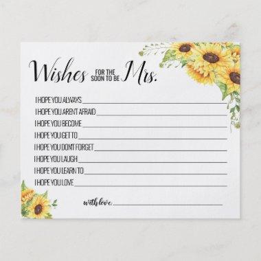 Wishes for Soon to be Mrs Sunflower Shower Invitations Flyer