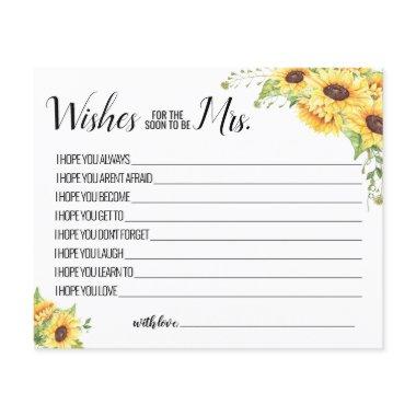 Wishes for Soon to be Mrs Sunflower Shower  Flyer