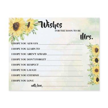Wishes for Soon to be Mrs Sunflowers Shower  Flyer