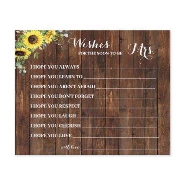 Wishes for Soon to be Mrs Sunflowers Shower  Flyer