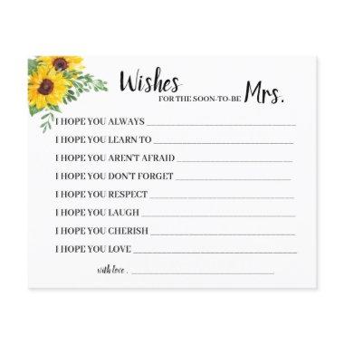 wishes for Soon to be Mrs Sunflowers Shower  Flyer