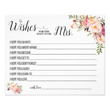 Wishes for the Soon to be Mrs Advice Card Flyer