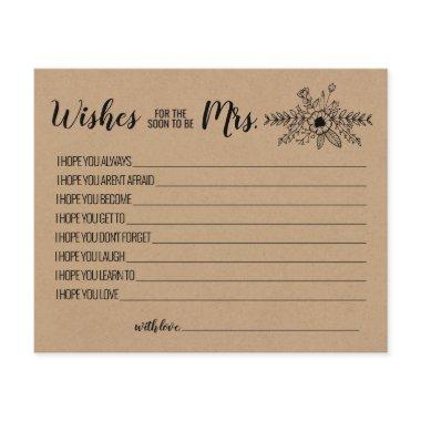 Wishes for the Soon to be Mrs Advice Rustic