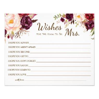 Wishes for the Soon to be Mrs Bridal Shower Invitations Flyer