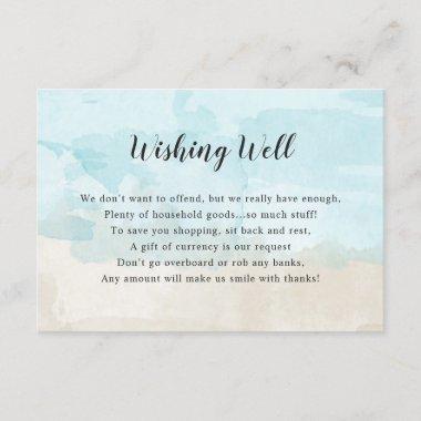Wishing Well Bridal Shower in beach watercolor Invitations