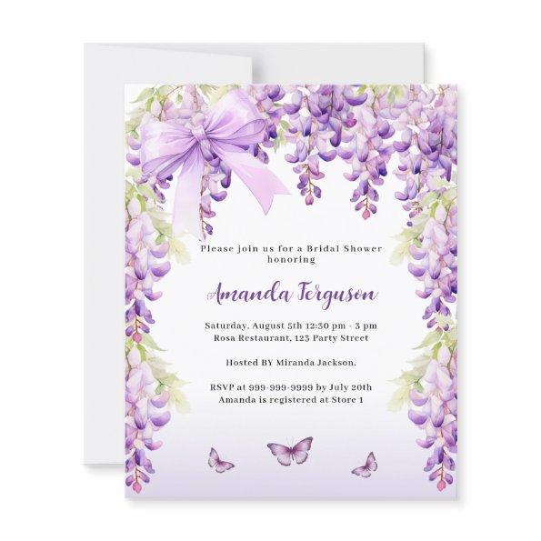 Wisteria purple bow