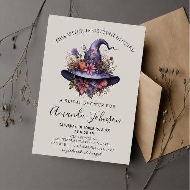 Witch is getting Hitched Halloween Bridal Shower Invitations