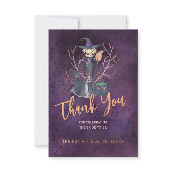 Witch watercolor Halloween  thank you