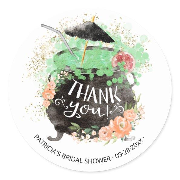 Witch's Punch Halloween  Thank You Classic Round Sticker