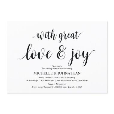 With great love, Rehearsal Dinner Invitation Invitations