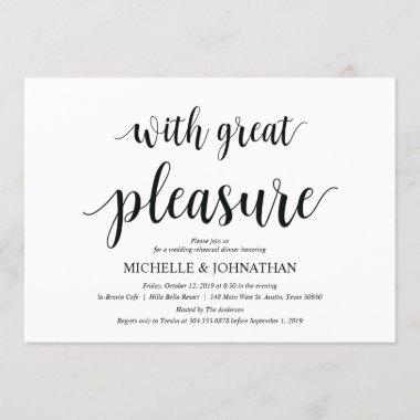 With great pleasure wed Rehearsal Dinner invites