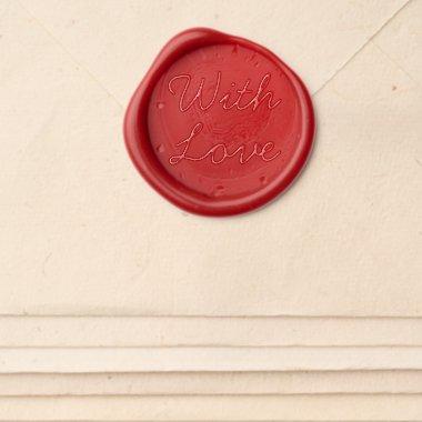 With Love | Modern Minimal Script Wedding Wax Seal Sticker