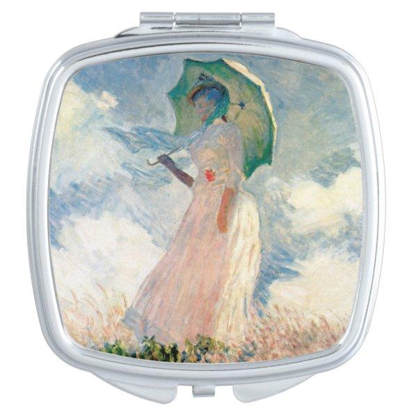 Woman with Parasol Promenade Monet Mirror For Makeup