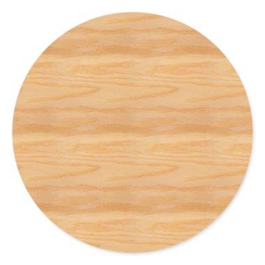 Wood Blank Template Elegant Personalized Trendy Classic Round Sticker