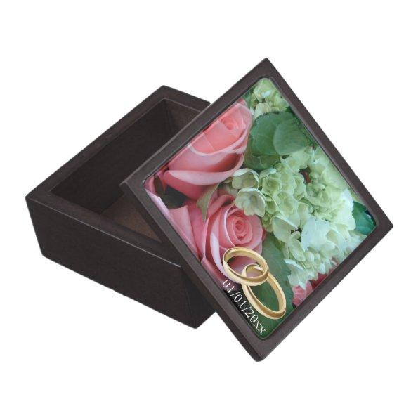 Wood Jewelry Box Custom Wedding Photo & Date