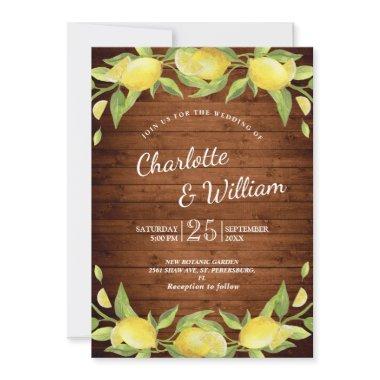 Wood & Lemons Bunch Greenery Watercolor Wedding
