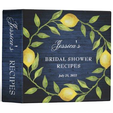 Wood & Lemons Greenery Bridal Shower Recipe Binder