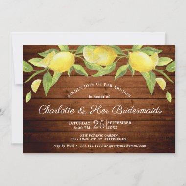 Wood & Lemons Greenery Bridesmaids Brunch Invitations