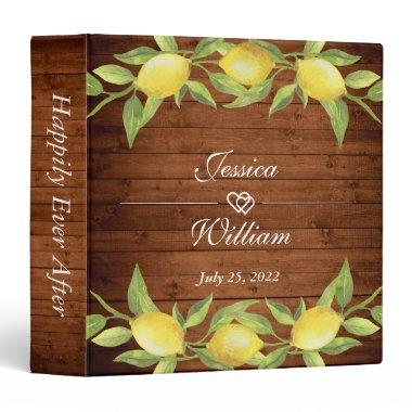 Wood & Lemons Greenery Custom Wedding Binder