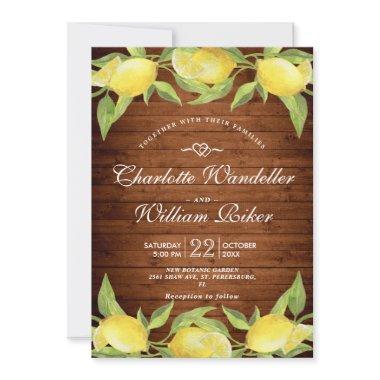 Wood & Lemons Greenery Watercolor Wedding