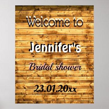 Wooden Board Bridal Shower Welcome Sign