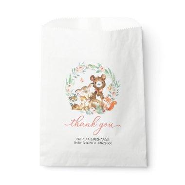 Woodland Animals Greenery Baby Shower Thank You Favor Bag