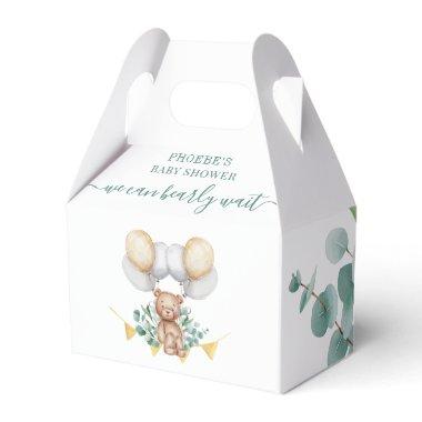 Woodland Bear Bearly Wait Baby Shower Favor Boxes