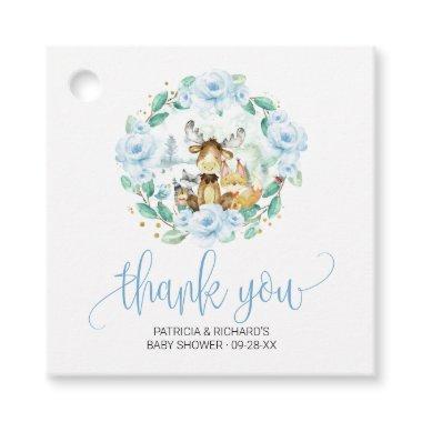 Woodland Floral Greenery Baby Shower Thank You Favor Tags