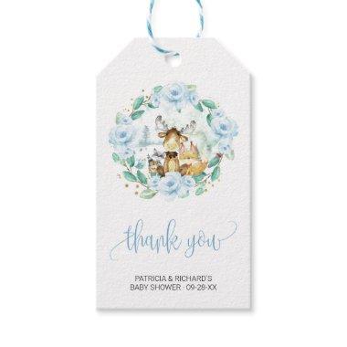 Woodland Floral Greenery Baby Shower Thank You Gift Tags