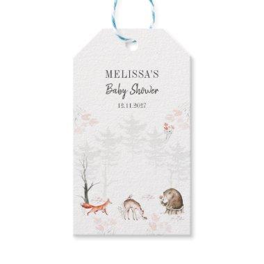 Woodland Forest Animals Baby Shower Gift Tags
