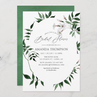 Woodland Forest Greenery Bridal Shower Invitations