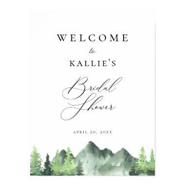 Woodland Forest Mountain  Welcome Poster