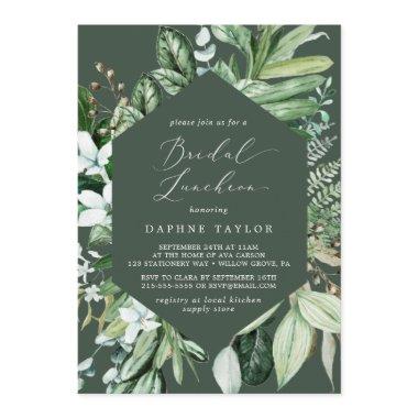 Woodland Greenery | Hunter Green Bridal Luncheon