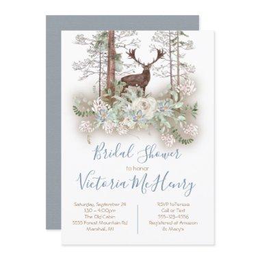 Woodland Watercolor Forest Deer