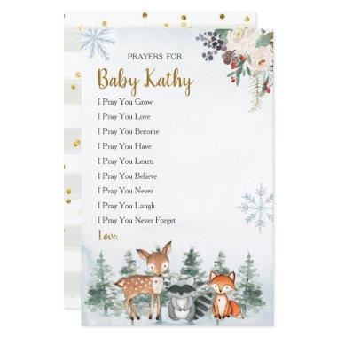 Woodland Winter Animal Forest Prayers for Baby