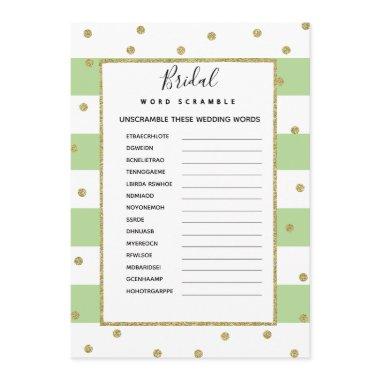 WORD scramble bridal baby shower game