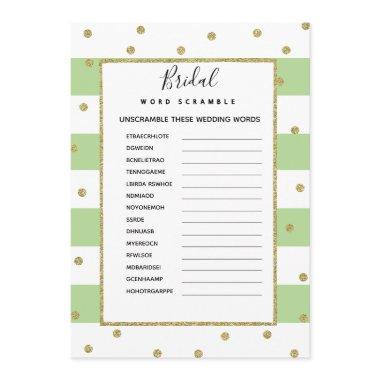 WORD scramble bridal baby shower game Invitations