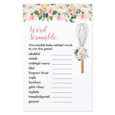 Word Scramble Game Pink Floral Soon to be Whisked