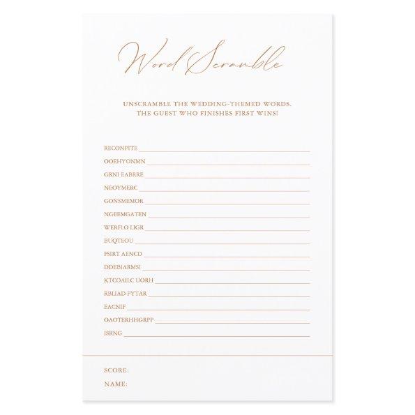 Word Scramble White Elegant  Game