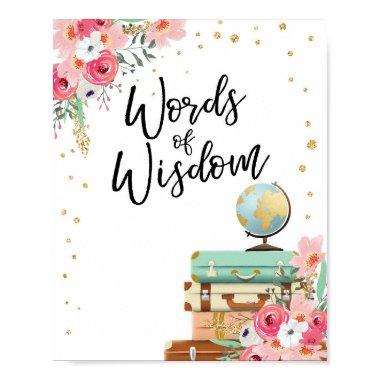 Words of Wisdom Travel Shower Miss to Mrs Advice Poster