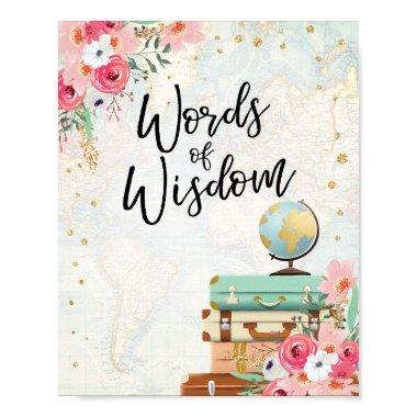 Words of Wisdom Travel Shower Miss to Mrs Advice Poster